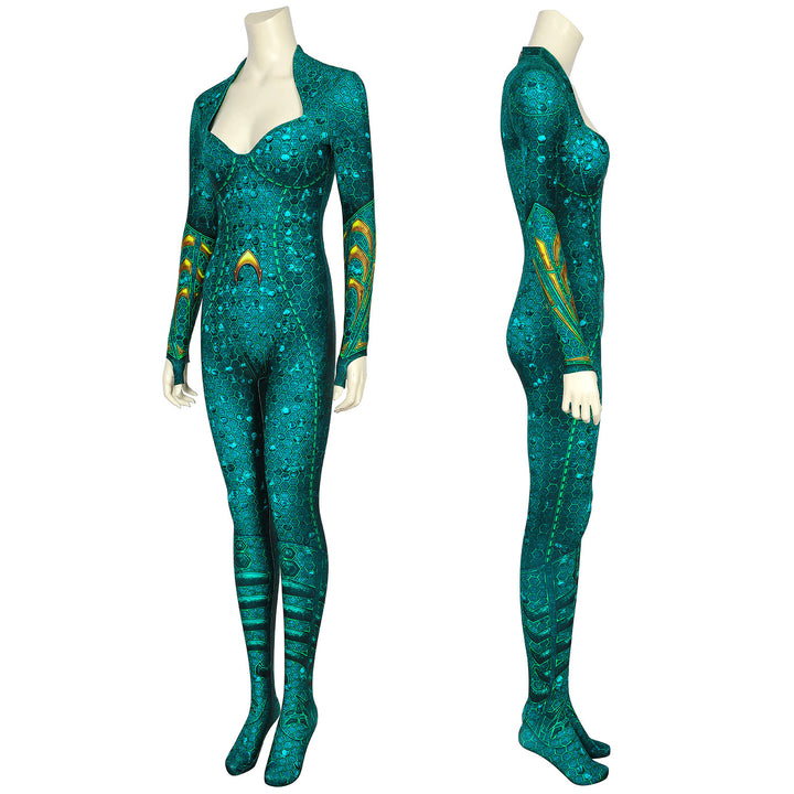 Justice League Aquaman 2 Mera Female Jumpsuit Cosplay Costumes
