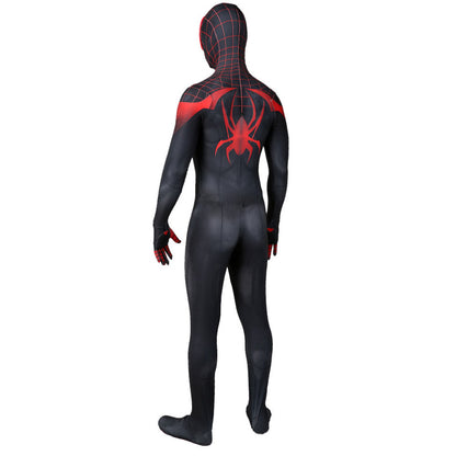 miles morales spider man cosplay costume jumpsuit halloween bodysuit for kids adult