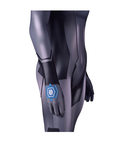 metroid samus aran black zero suit costume jumpsuit halloween bodysuit for kids adult