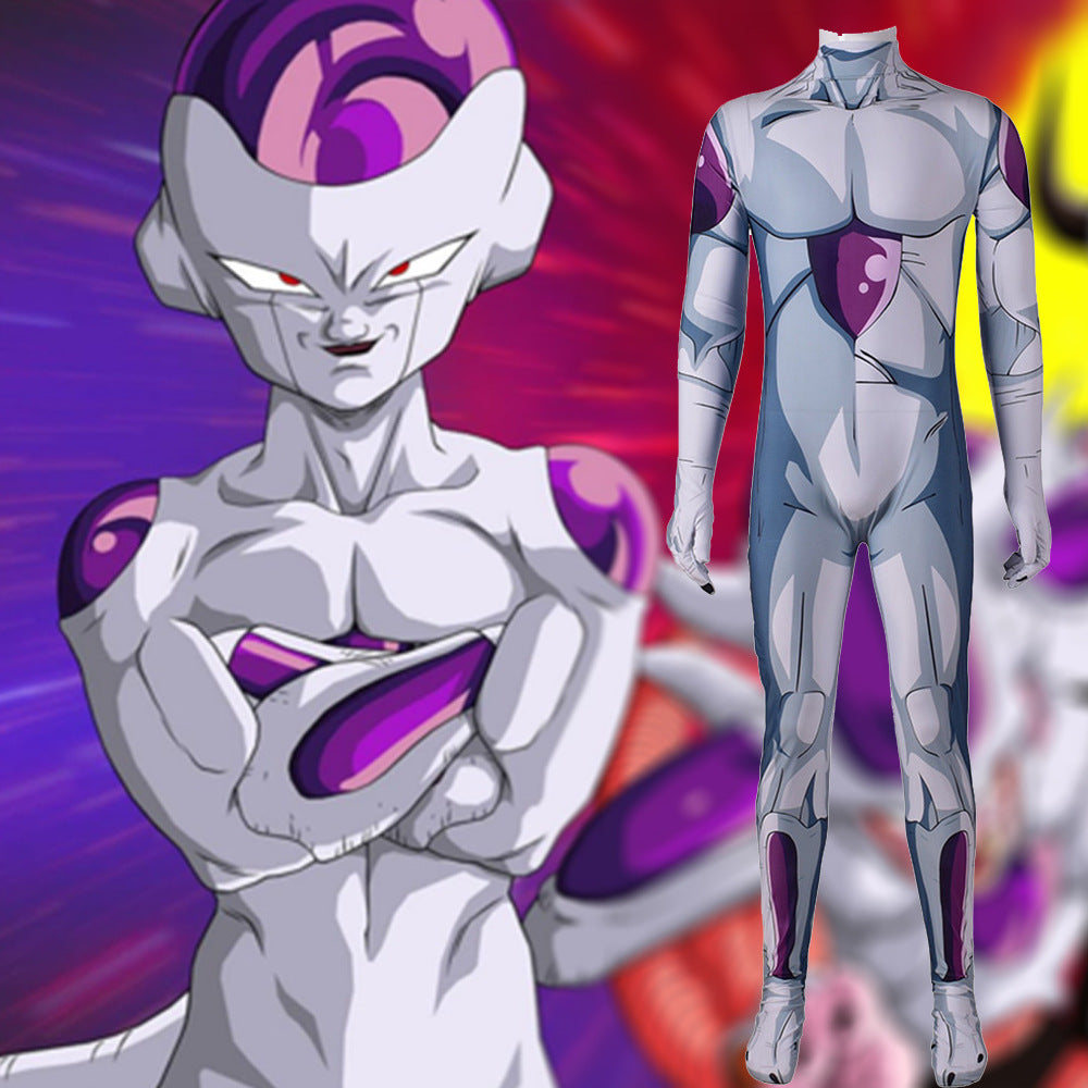 anime dragon ball z resurrection frieza jumpsuit halloween bodysuit for kids adult