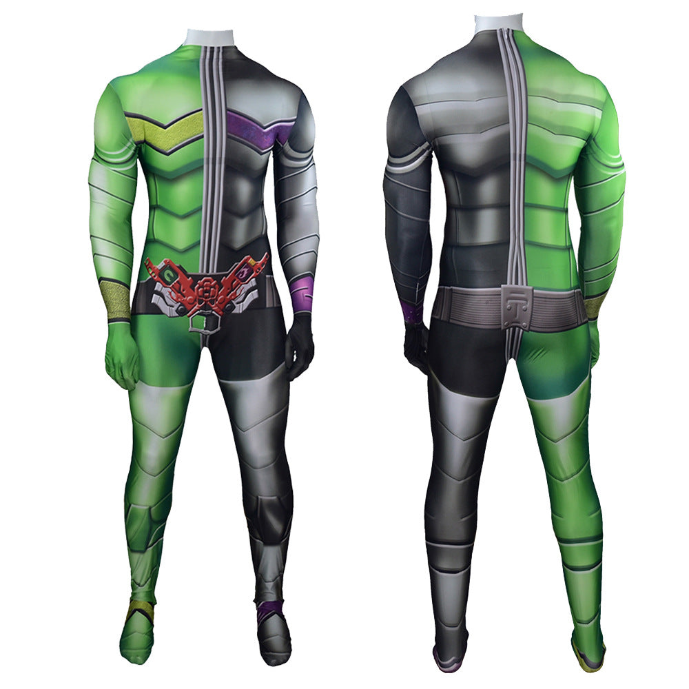 anime masked rider kamen ride cosplay costume jumpsuit halloween bodysuit for kids adult