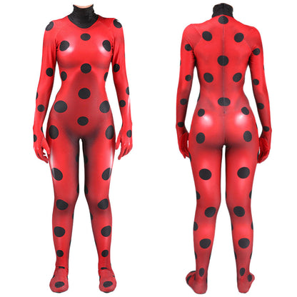 Ladybug Marinette Costume Jumpsuit Halloween Bodysuit For Kids Adult