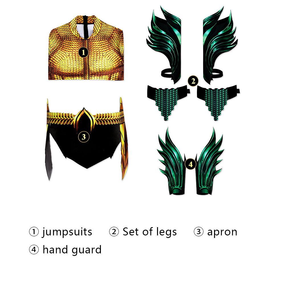 Aquaman 2 The Lost Kingdom Arthur Curry Male Jumpsuit Cosplay Costumes