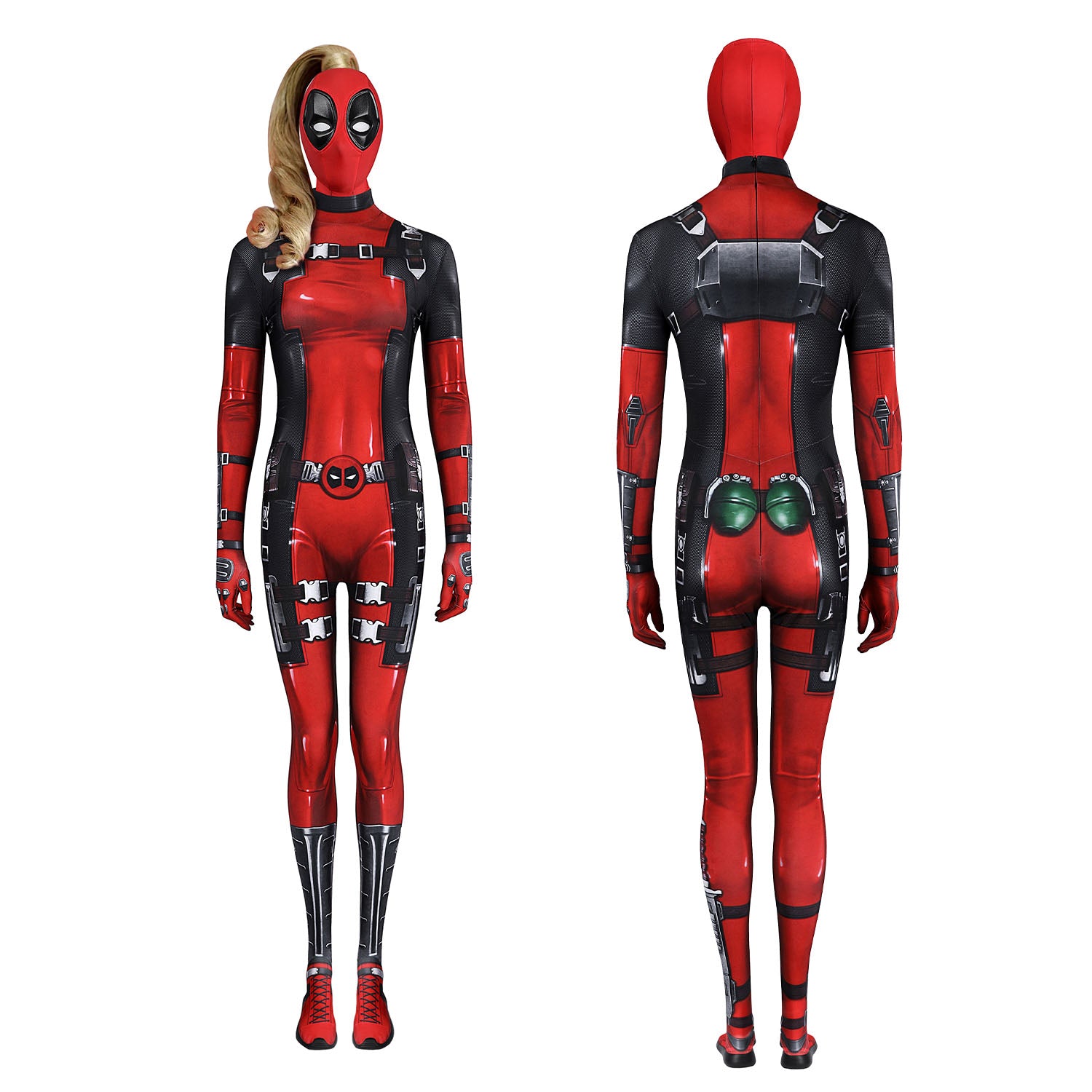 Marvel Deadpool Lady Wade Wilson Suit Jumpsuit Cosplay Costumes