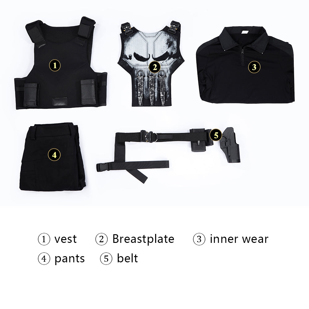 Spider-Man 4 Punisher Cosplay Costumes Brand New Day Halloween Theme Party Outfits