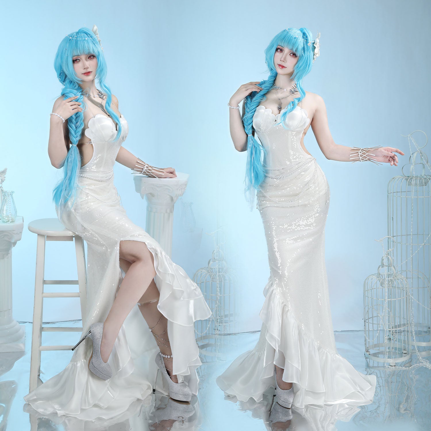 Pre-order Path to Nowhere L.L. Interlude‌‌ White Dress Top Level Cosplay Costumes