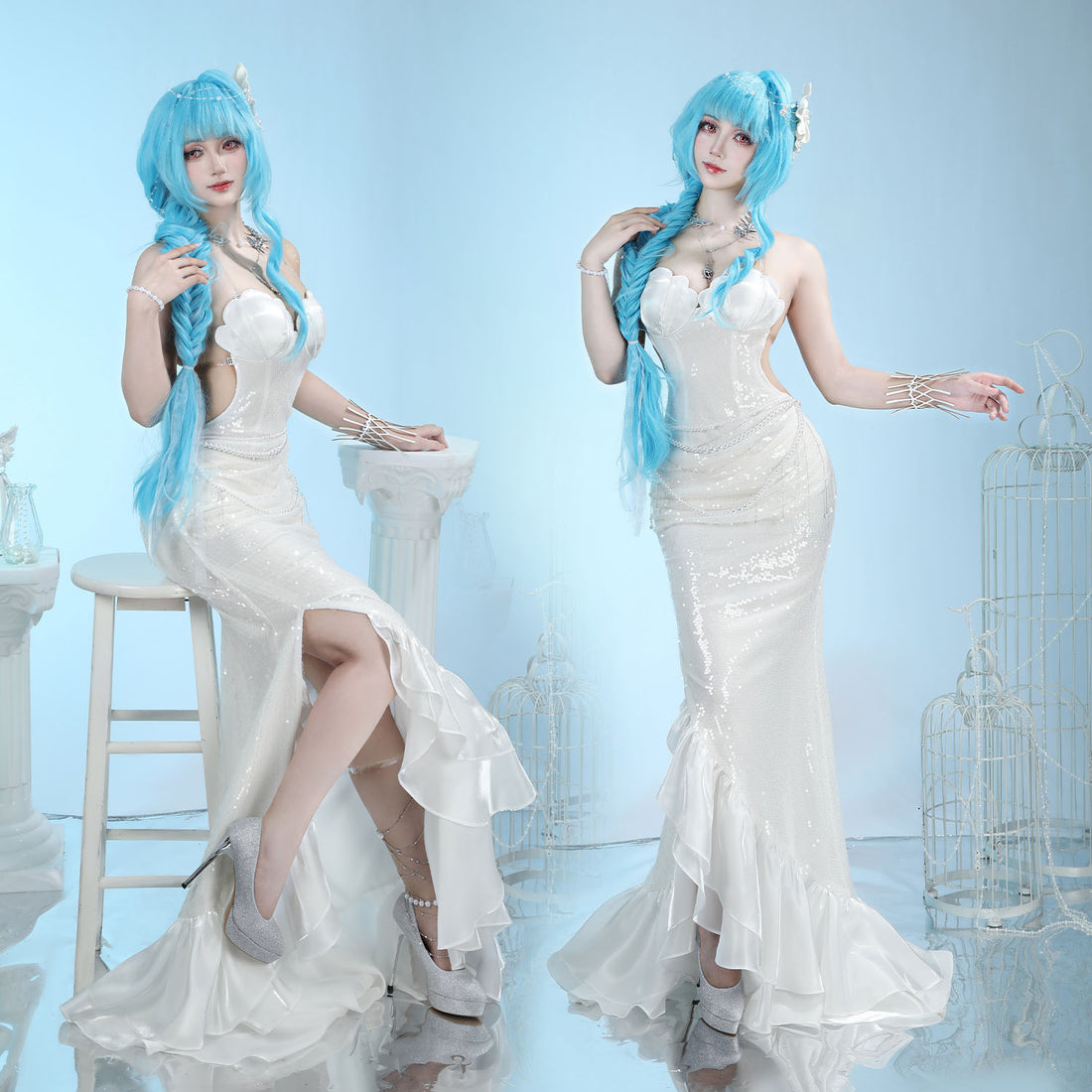 Pre-order Path to Nowhere L.L. Interlude‌‌ White Dress Top Level Cosplay Costumes