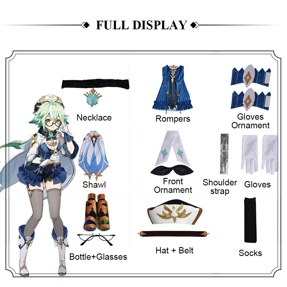 Genshin Impact Sucrose Knights of Favonius Full Set Cosplay Costume