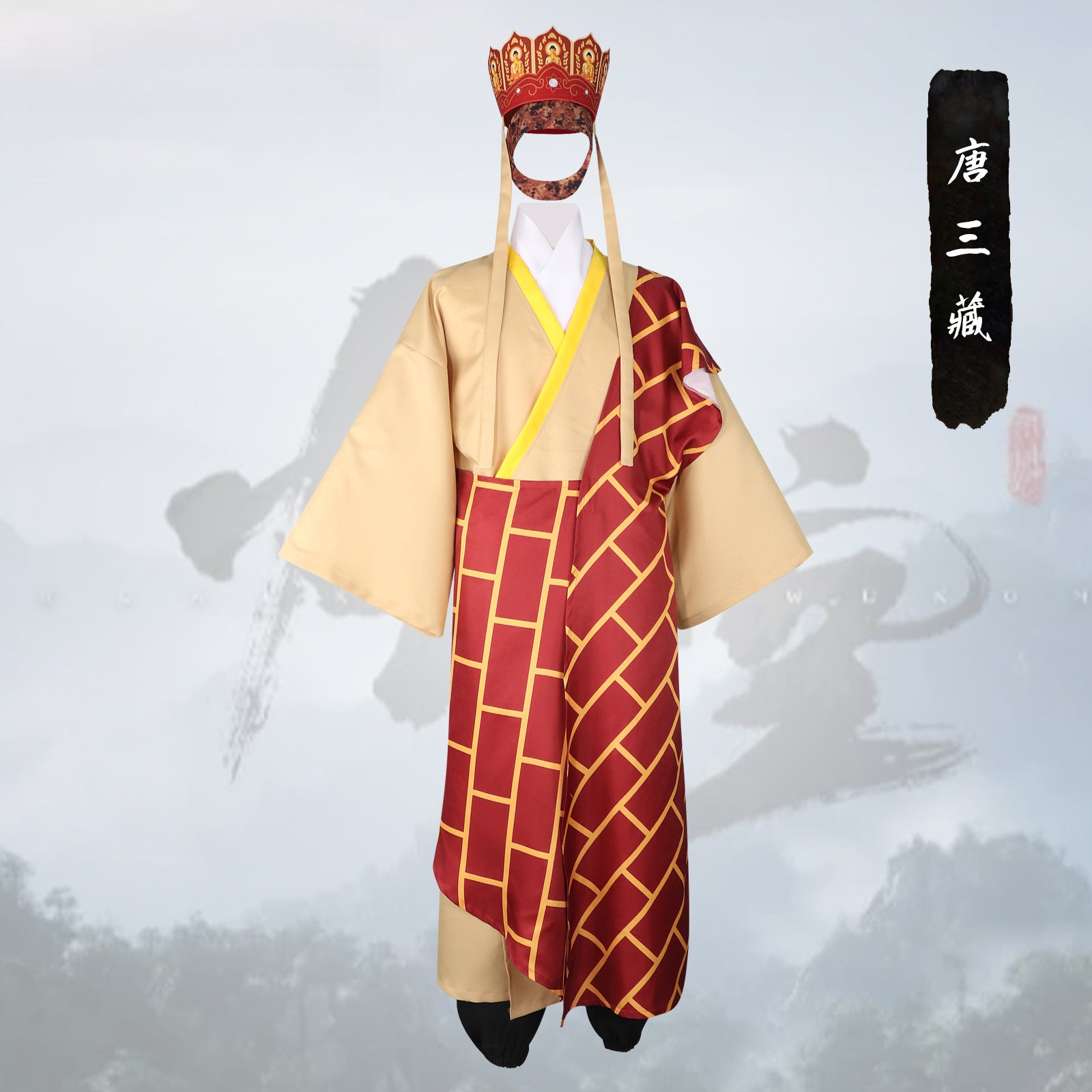 Black Myth Wukong Tang Holy Monk Tang Sanzang Full Set Cosplay Costumes