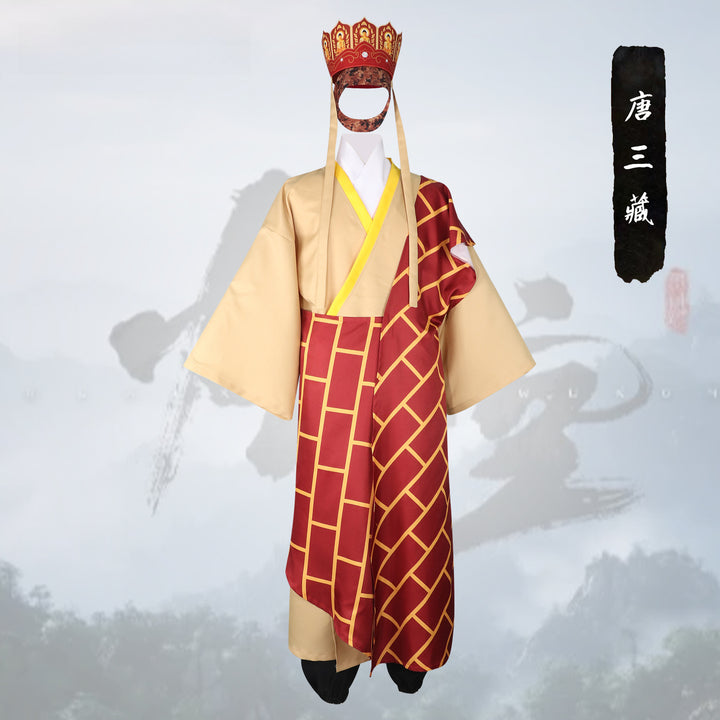 Black Myth Wukong Tang Holy Monk Tang Sanzang Full Set Cosplay Costumes