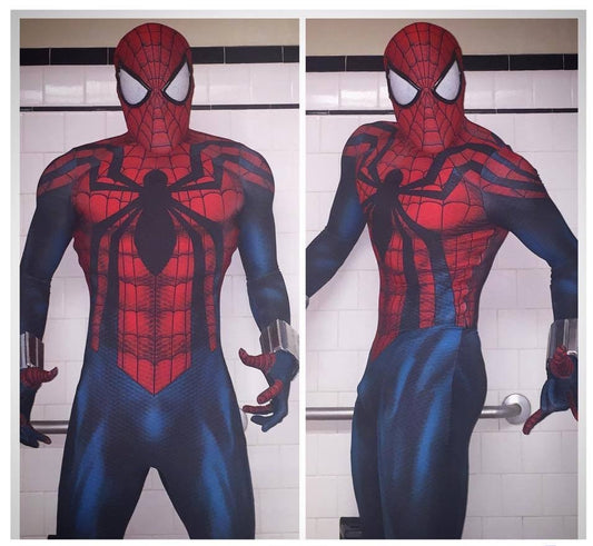 ben reilly spider man cosplay costume jumpsuit halloween bodysuit for kids adult