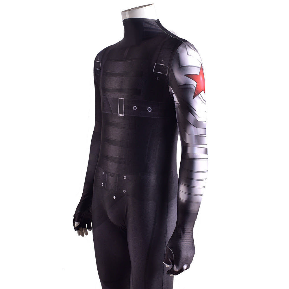 captain america 2 winter soldier bucky barnes jumpsuits costume kids adult bodysuit