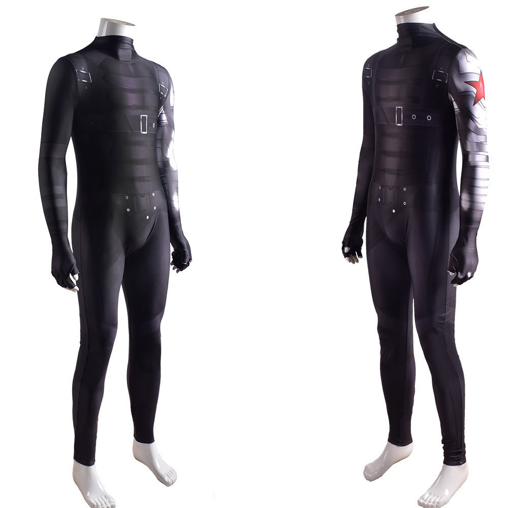 captain america 2 winter soldier bucky barnes jumpsuits costume kids adult bodysuit