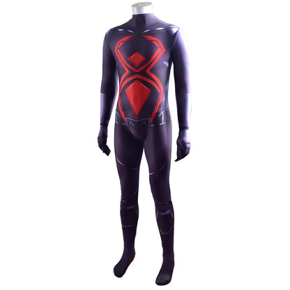 ps4 spider man dark suit jumpsuits cosplay costume kids adult halloween bodysuit