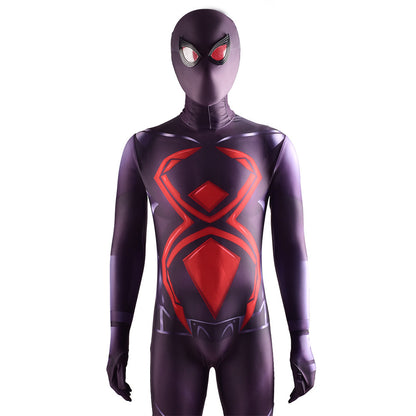 ps4 spider man dark suit jumpsuits cosplay costume kids adult halloween bodysuit