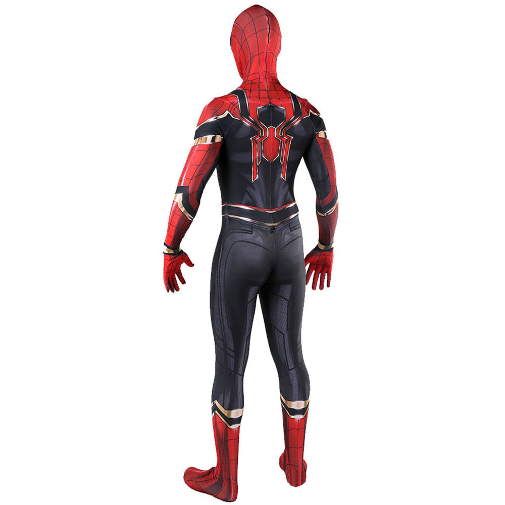 iron spider spider man cosplay costume jumpsuit halloween bodysuit for kids adult