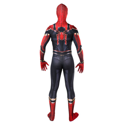 iron spider spider man cosplay costume jumpsuit halloween bodysuit for kids adult