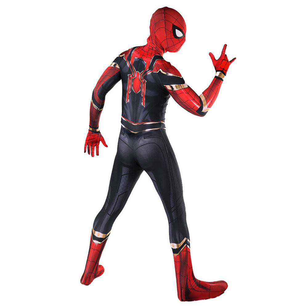 iron spider spider man cosplay costume jumpsuit halloween bodysuit for kids adult