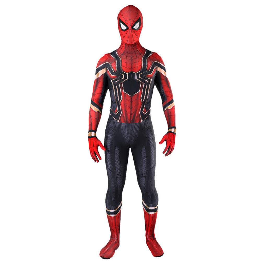 iron spider spider man cosplay costume jumpsuit halloween bodysuit for kids adult