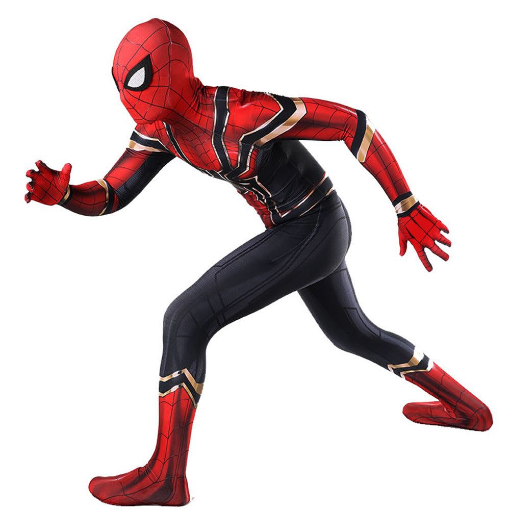 iron spider spider man cosplay costume jumpsuit halloween bodysuit for kids adult