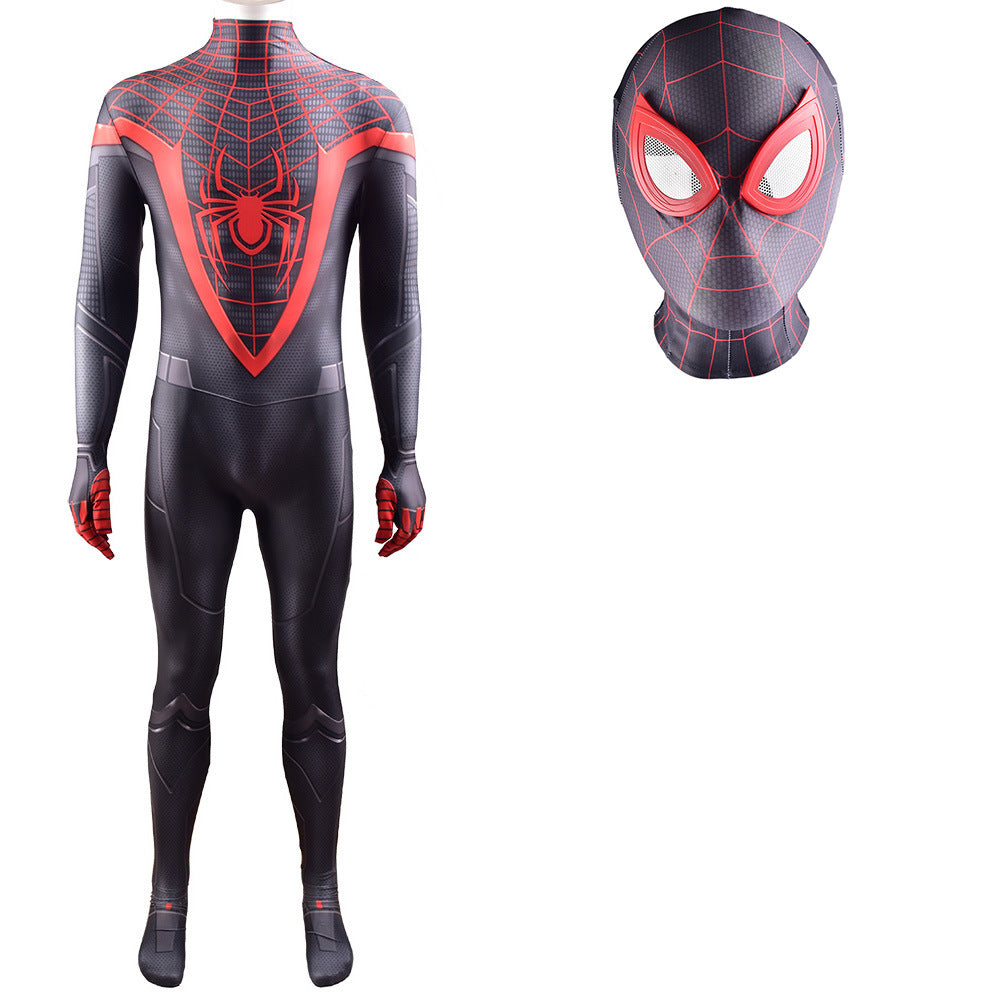 PS5 Miles Morales Spider-man Jumpsuit Cosplay Costume Adult Kids