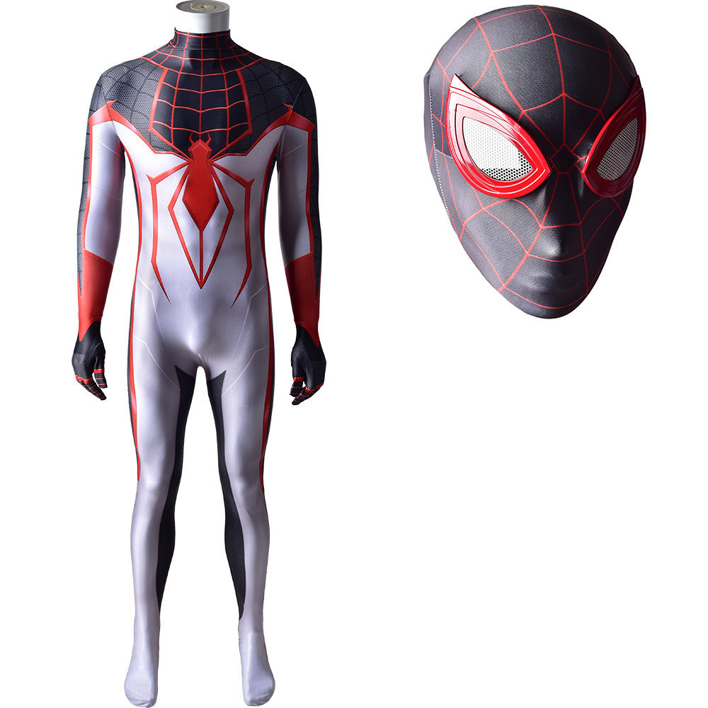 Spider-man Miles Morales Jumpsuit Spiderman Cosplay Costume Adult Kids  Halloween