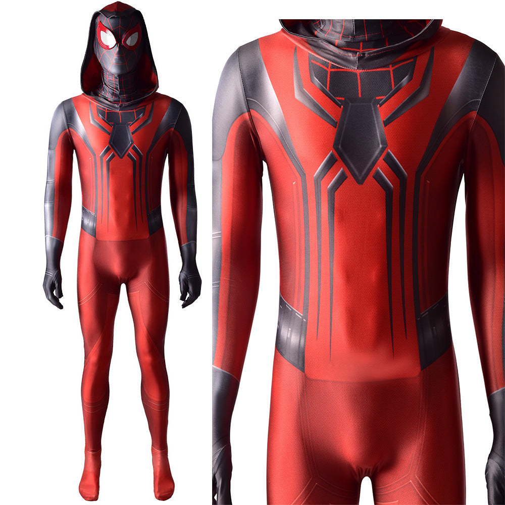 PS5 Spider-Man Crimson Cowl Jumpsuits Cosplay Costume Kids Adult Halloween Bodysuit