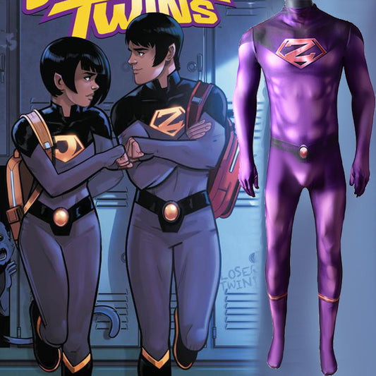 Superman Wonder Twins Zan Jumpsuits Cosplay Costume Kids Adult Halloween Bodysuit