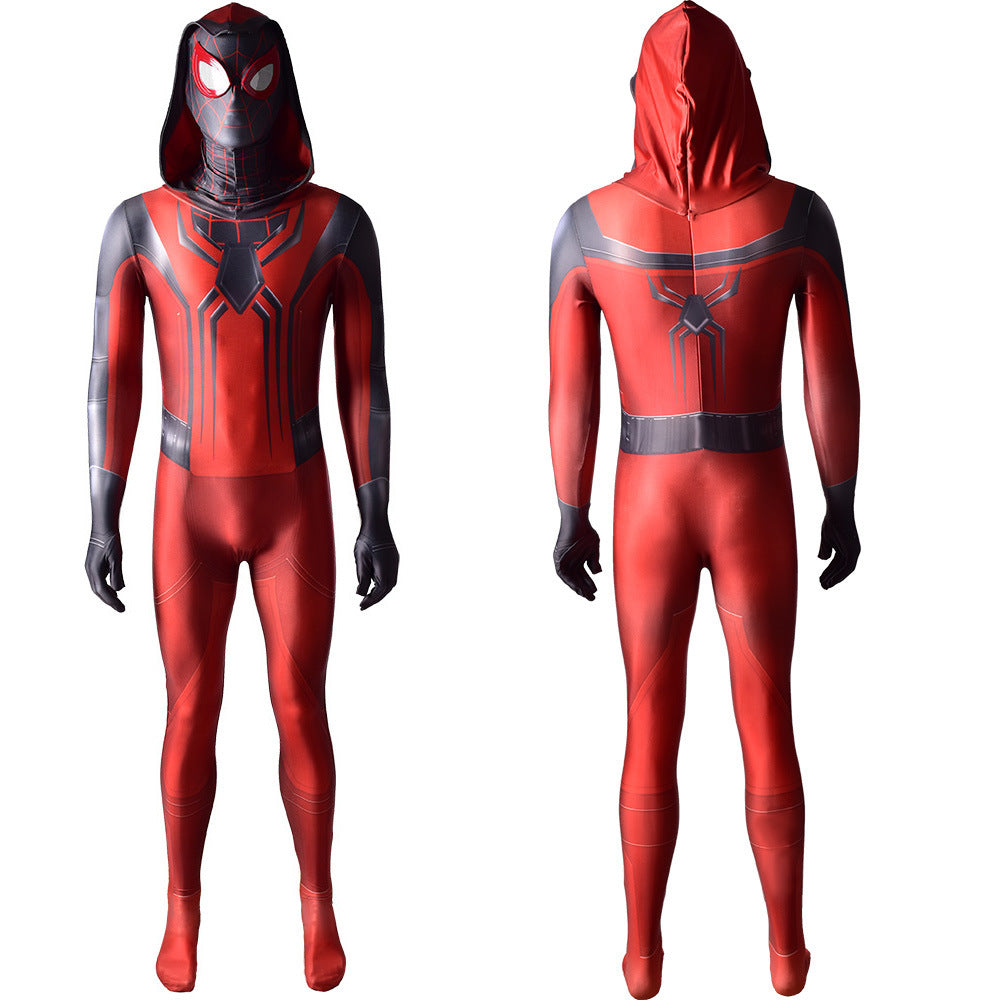ps5 spider man crimson cowl jumpsuits cosplay costume kids adult halloween bodysuit