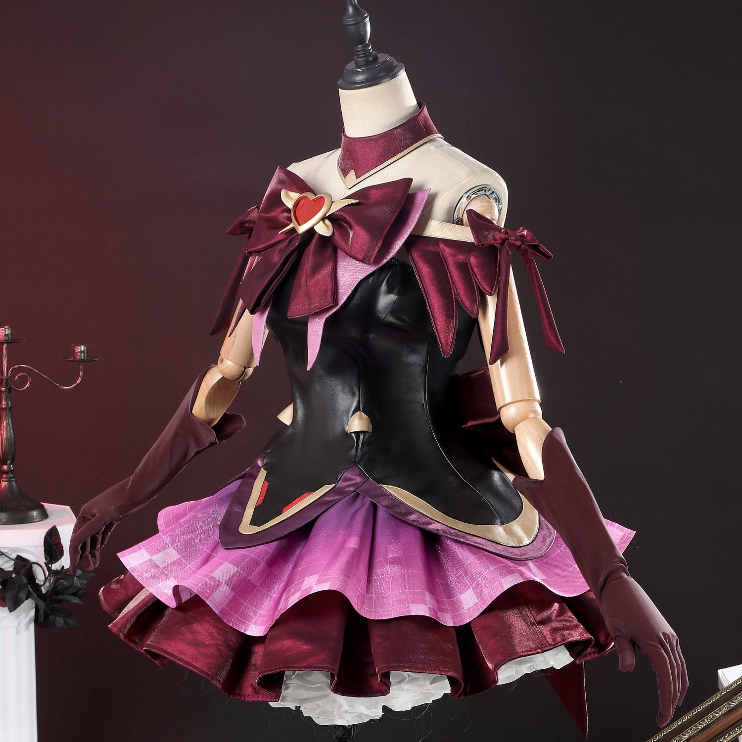 Overwatch 2 Magical Girl Juno Red Black Full Set Cosplay Costumes