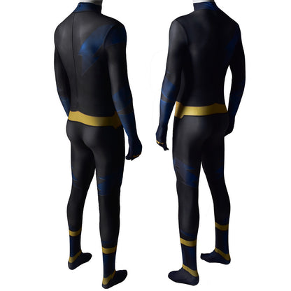 teen titans static shock jumpsuits cosplay costume kids adult halloween bodysuit