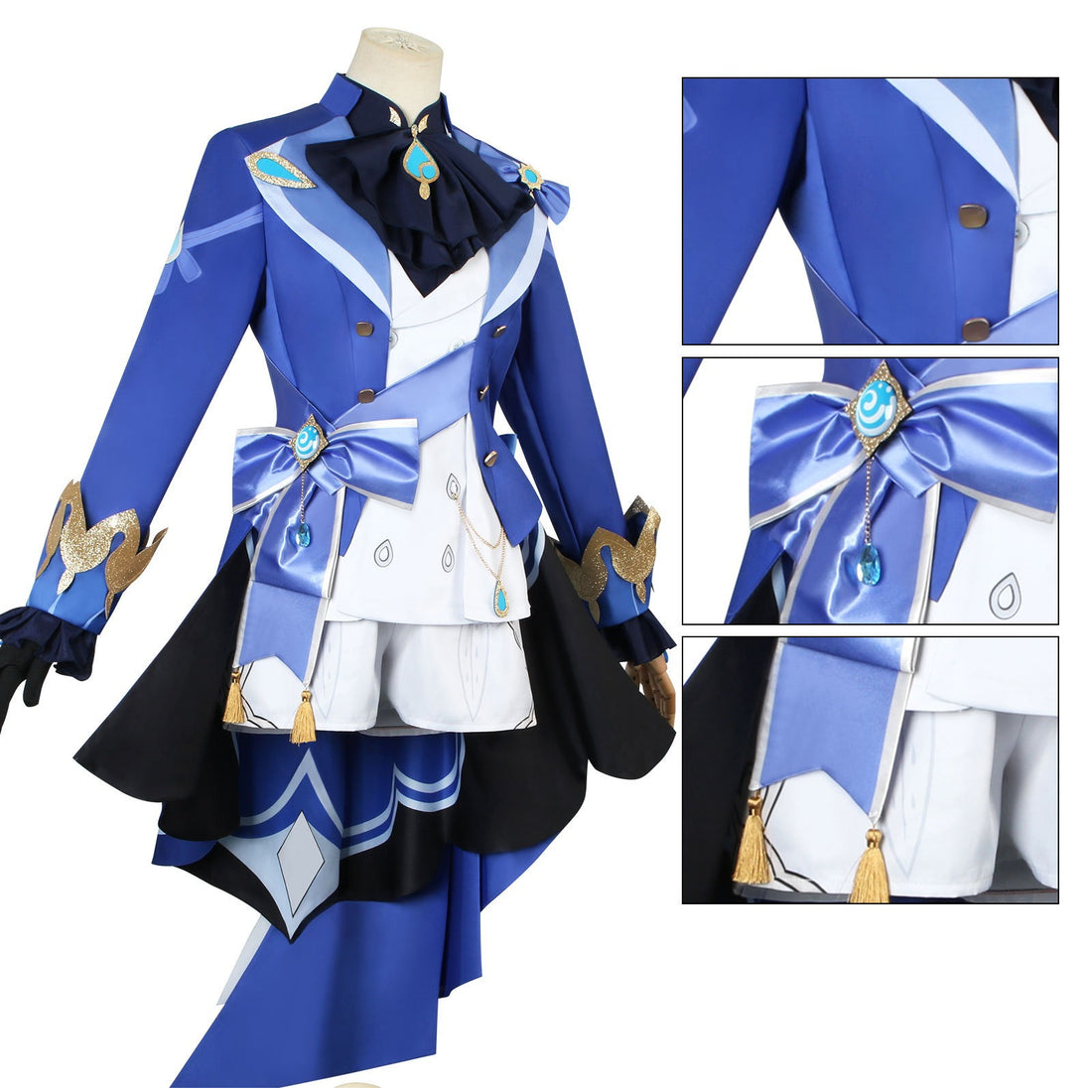 Genshin Impact Focalors Furina De Fontaine Hydro Archon Cosplay Costumes
