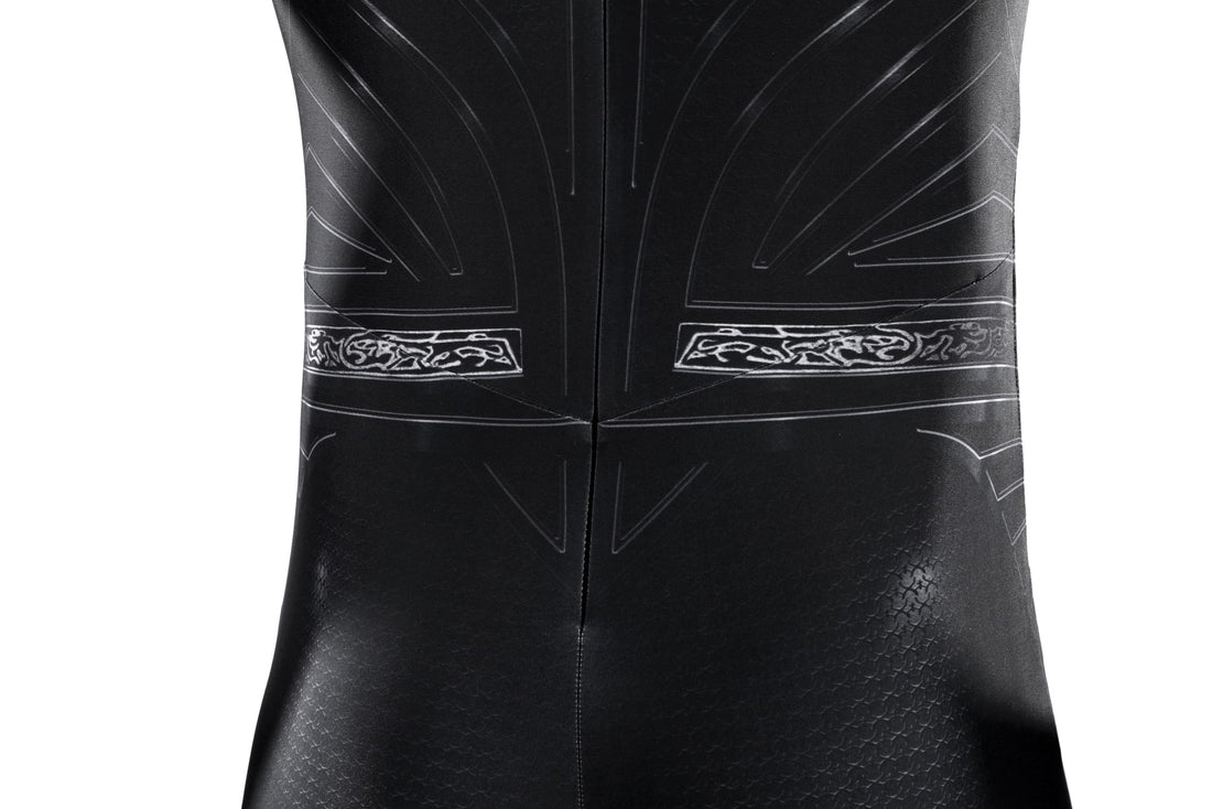 Justice League Superman Black Suit Jumpsuit with Cloak Cosplay Costumes