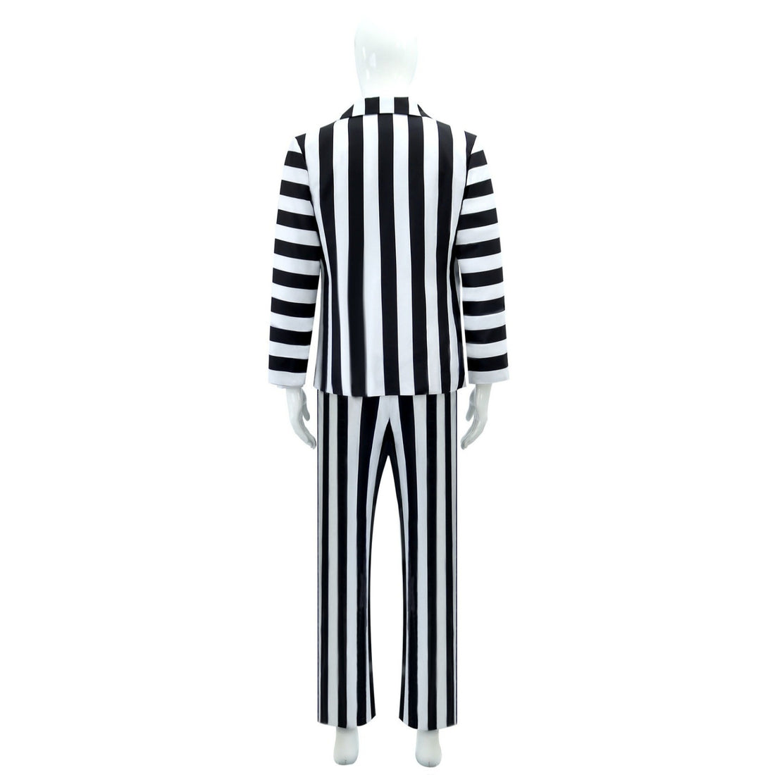 Beetle Juice Michael Keaton Stripe Suit Halloween Cosplay Costumes