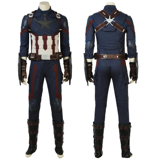 Avengers 3 Infinity War Captain America Steve Rogers Male Fullset Cosplay Costumes