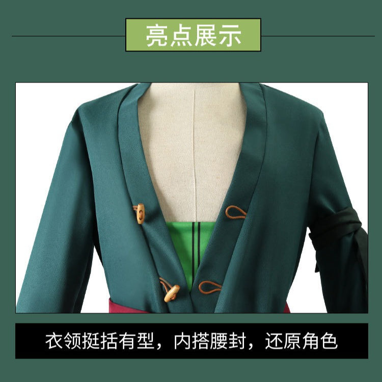 Anime Navigation Wano Country Roronoa Zoro Kimono Cosplay Costumes