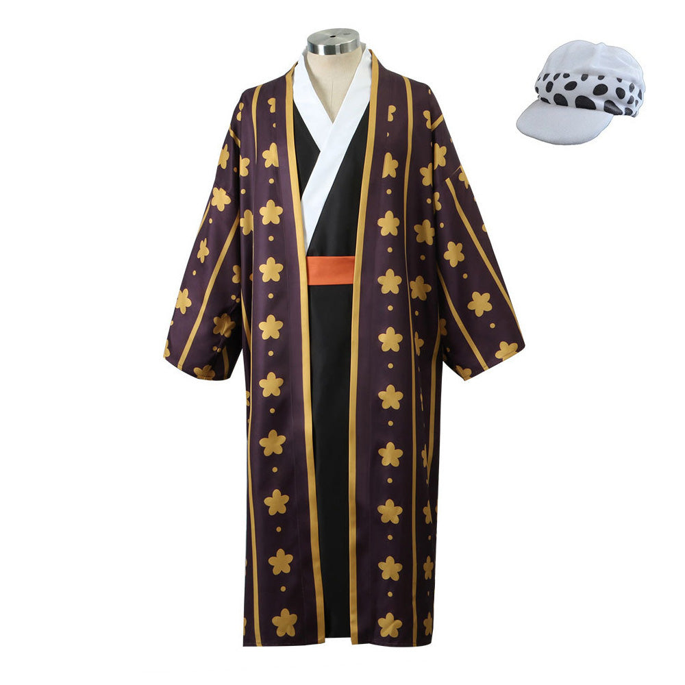 Anime Navigation Trafalgar D. Water Law Kimono Cosplay Costumes