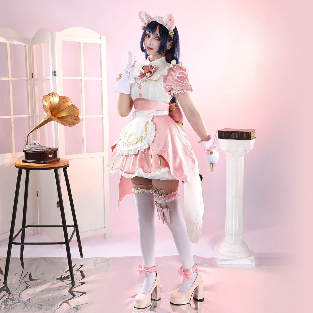 Overwatch Kiriko Kamori Cat Maid Cosplay Costumes Women's Lolita Dress Themed Carnival Outfits