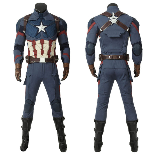 Avengers 4 Endgame Captain America Steve Rogers Male Fullset Cosplay Costumes