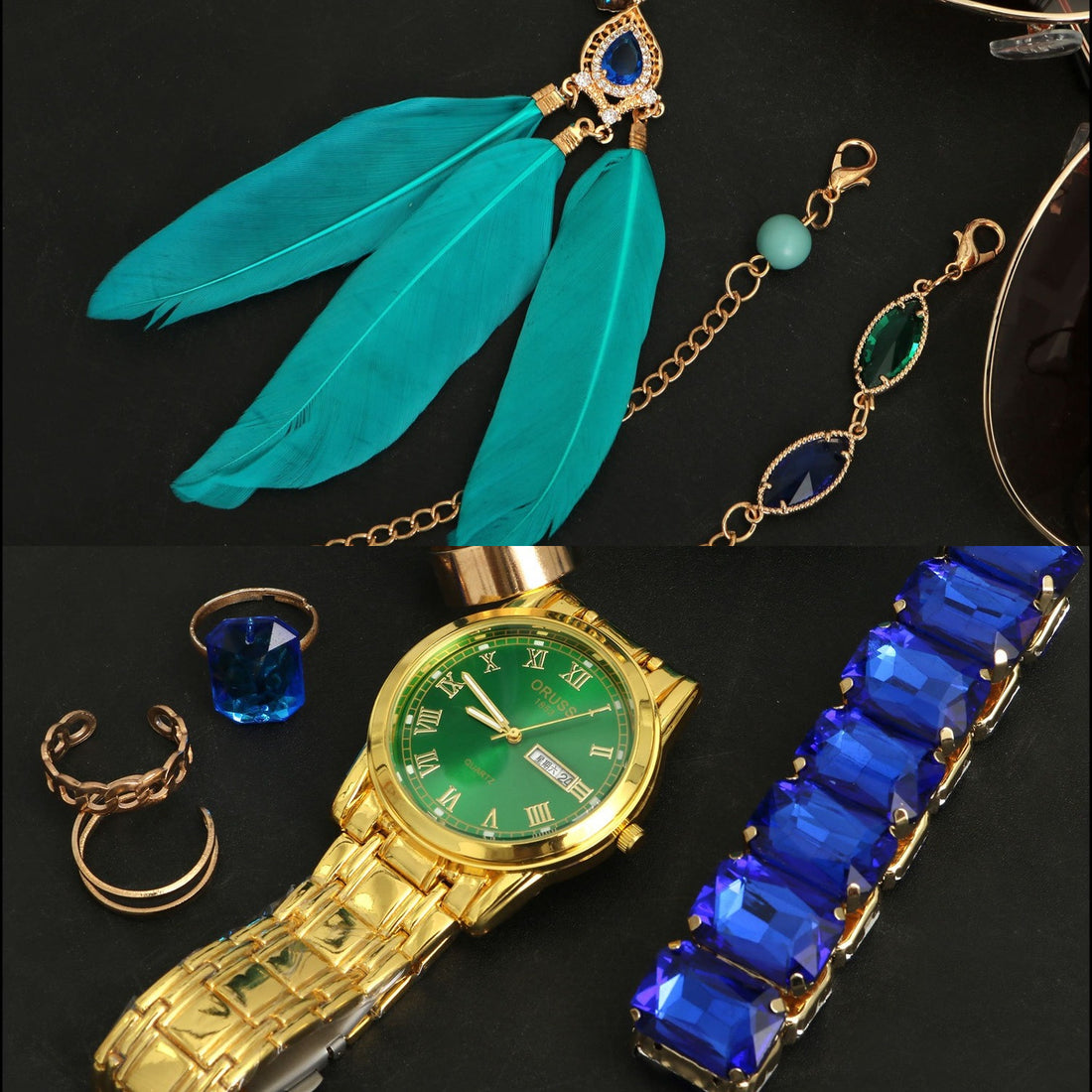 Honkai: Star Rail Aventurine Fullset Glasses Watch Cosplay Costumes