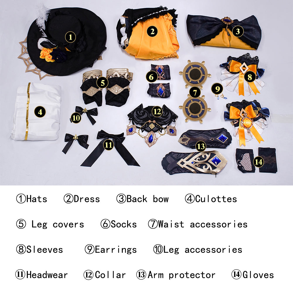 Game Genshin Impact Navia Full Set Top Level Cosplay Costumes