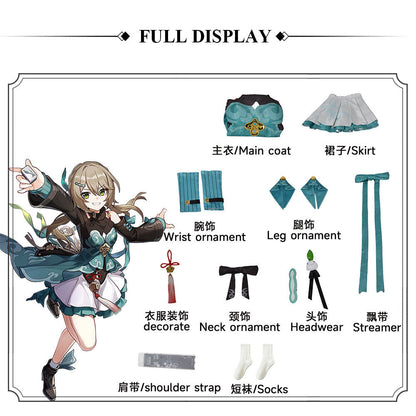 Honkai: Star Rail Qingque Full Set Adult Cosplay Costume