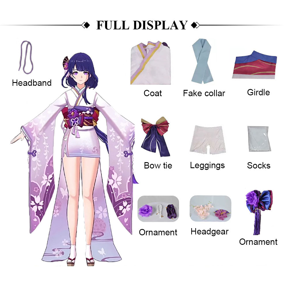 Genshin Impact Baal Raiden Makoto Kimono Cosplay Costume