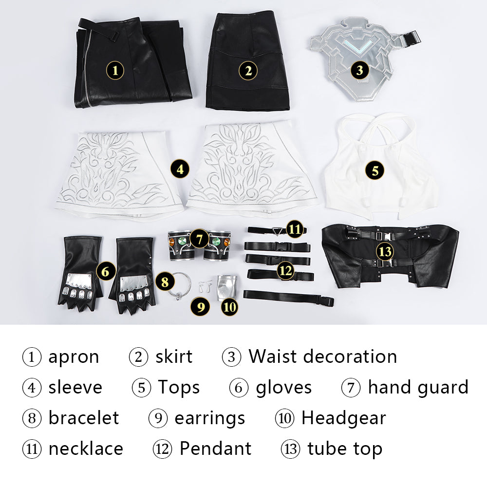 Final Fantasy VII Revelation Tifa Lockhart Black Mage Battle Suit Cosplay Costumes Themed Outfits