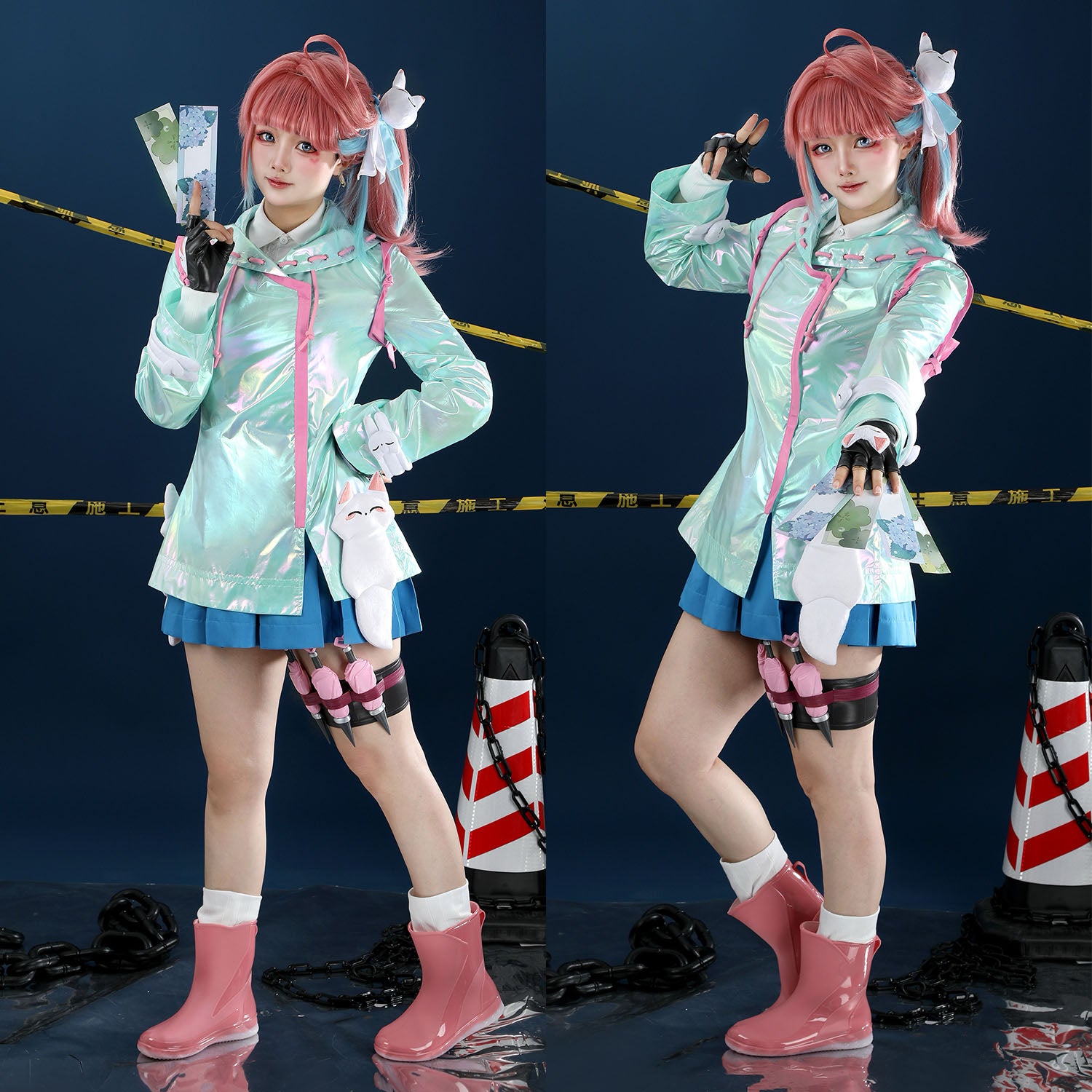 Overwatch 2 Magical Girl Kiriko Raincoat Full Set Cosplay Costumes