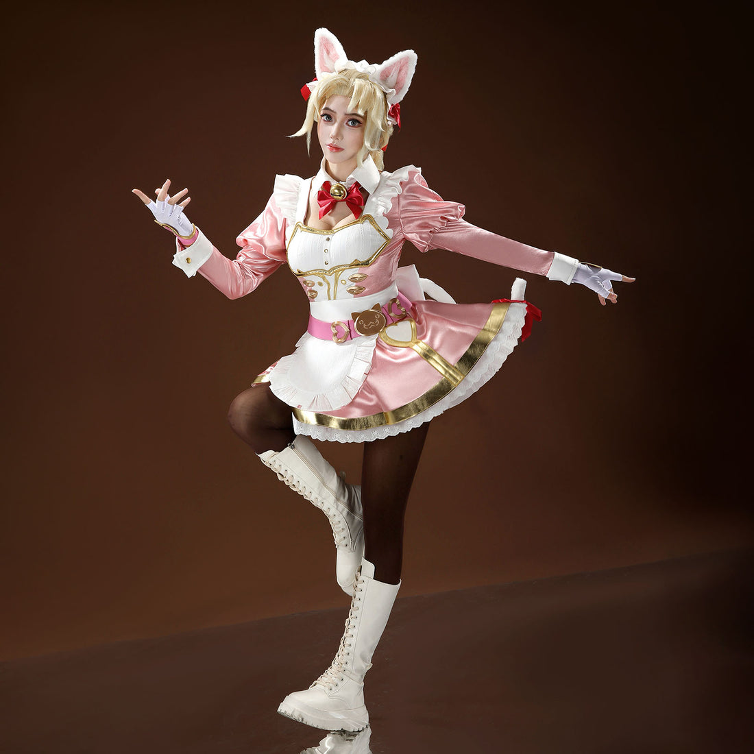 Overwatch Elizabeth Caledonia Calamity Ashe Cosplay Costumes Women's Themed Maid Outfits