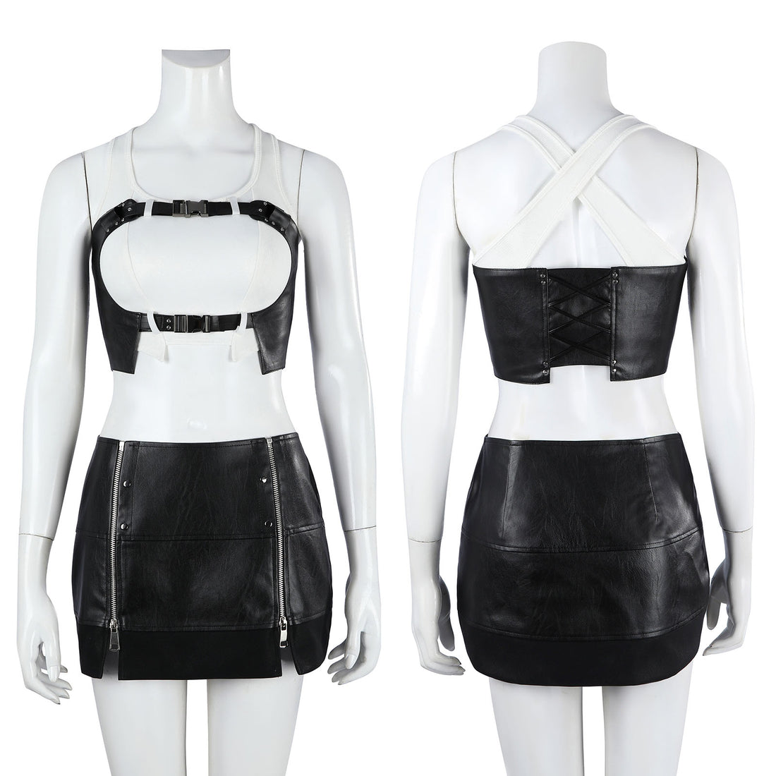 Final Fantasy VII Revelation Tifa Lockhart Black Mage Battle Suit Cosplay Costumes Themed Outfits