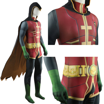 Robin Damian Wayne DC Comic Jumpsuit Cosplay Costume