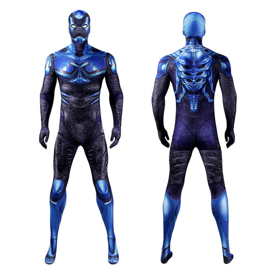 Blue Beetle Jaime Reyes Male Jumpsuit with Headgear Cosplay Costumes