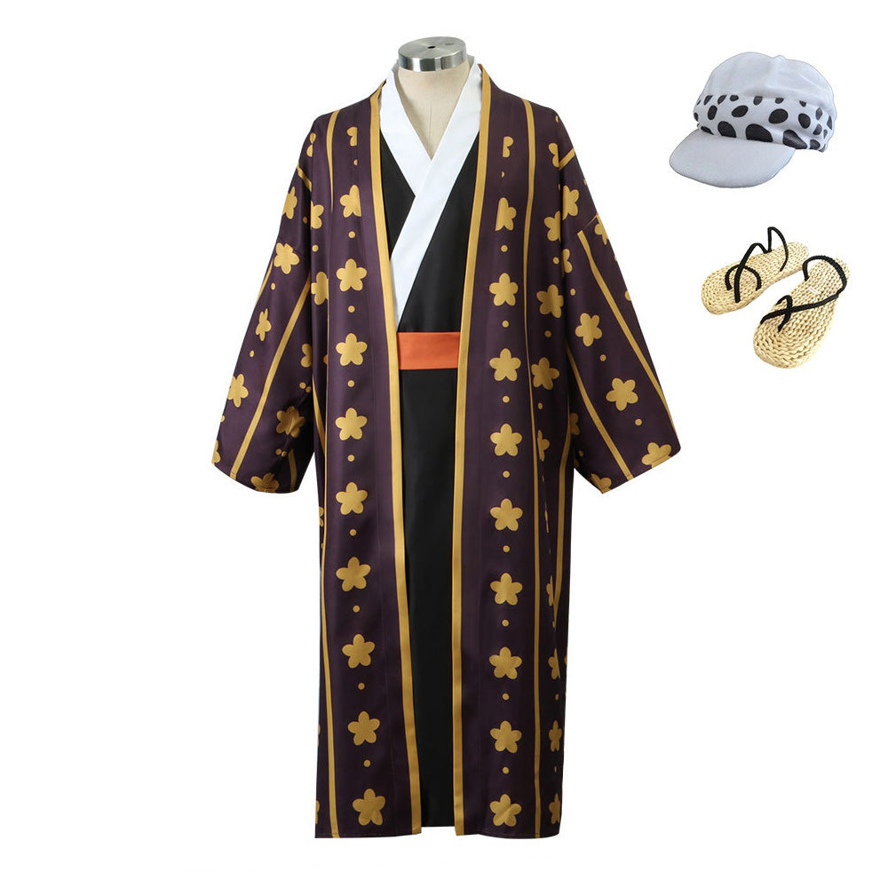 Anime Navigation Trafalgar D. Water Law Kimono Cosplay Costumes